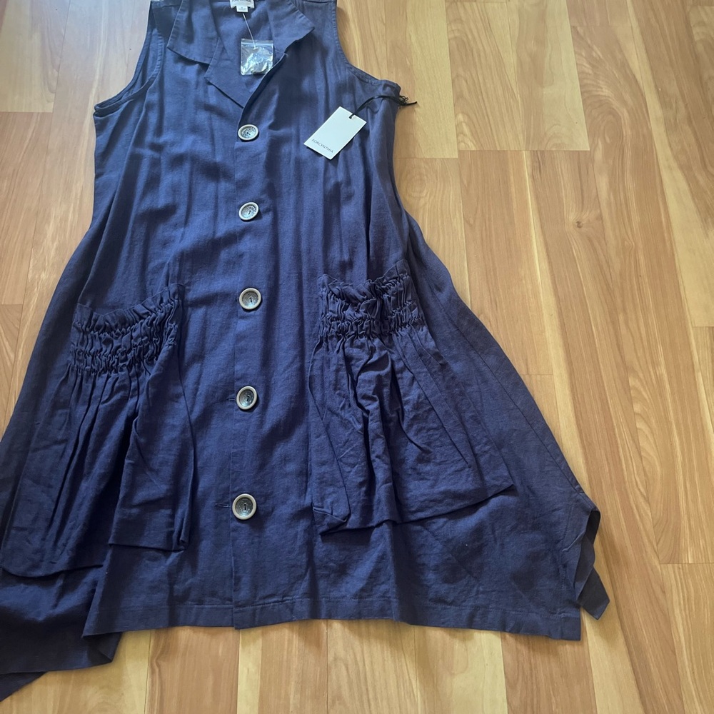 New For Cynthia Navy Blue Midi Dress - Picture 8 of 15
